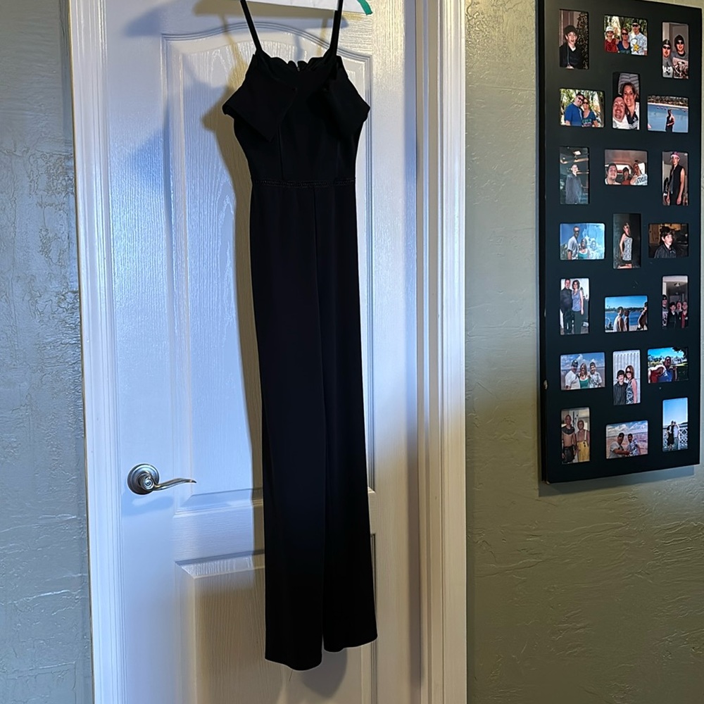 Black wide leg romper size small